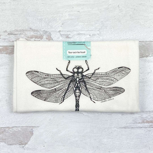Dragonfly Tea Towel - Cottagecore Kitchen - Housewarming Gift - Dish Towel - Counter Couture