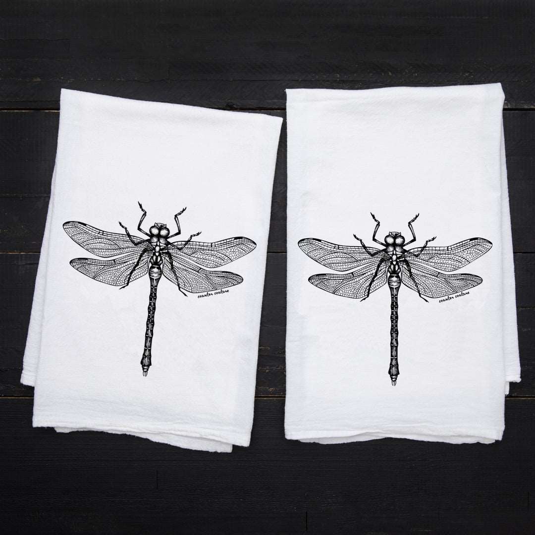 Dragonfly Flour Sack Towel - Hand Towel - Dish Towel - Host/Hostess Gift - Counter Couture