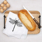 Dragonfly Flour Sack Towel - Eco-Friendly | Hand-Drawn - Counter Couture