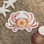 Dungeness Crab Sticker - Red - Counter Couture