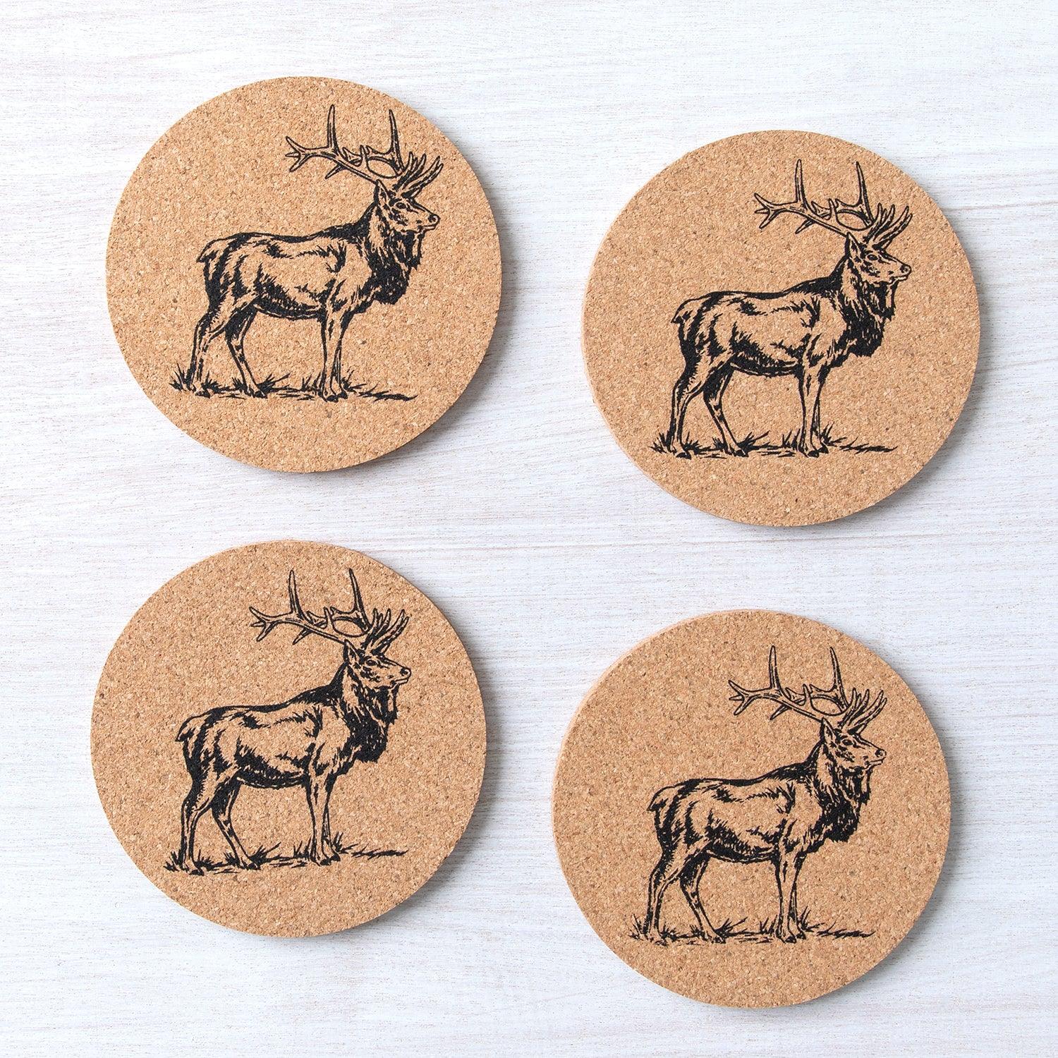 Elk Cork Coasters - Counter Couture