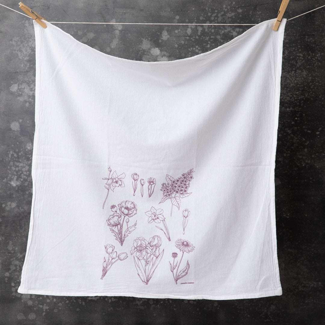 Set of Bird and Flower Tea Towels - Counter Couture