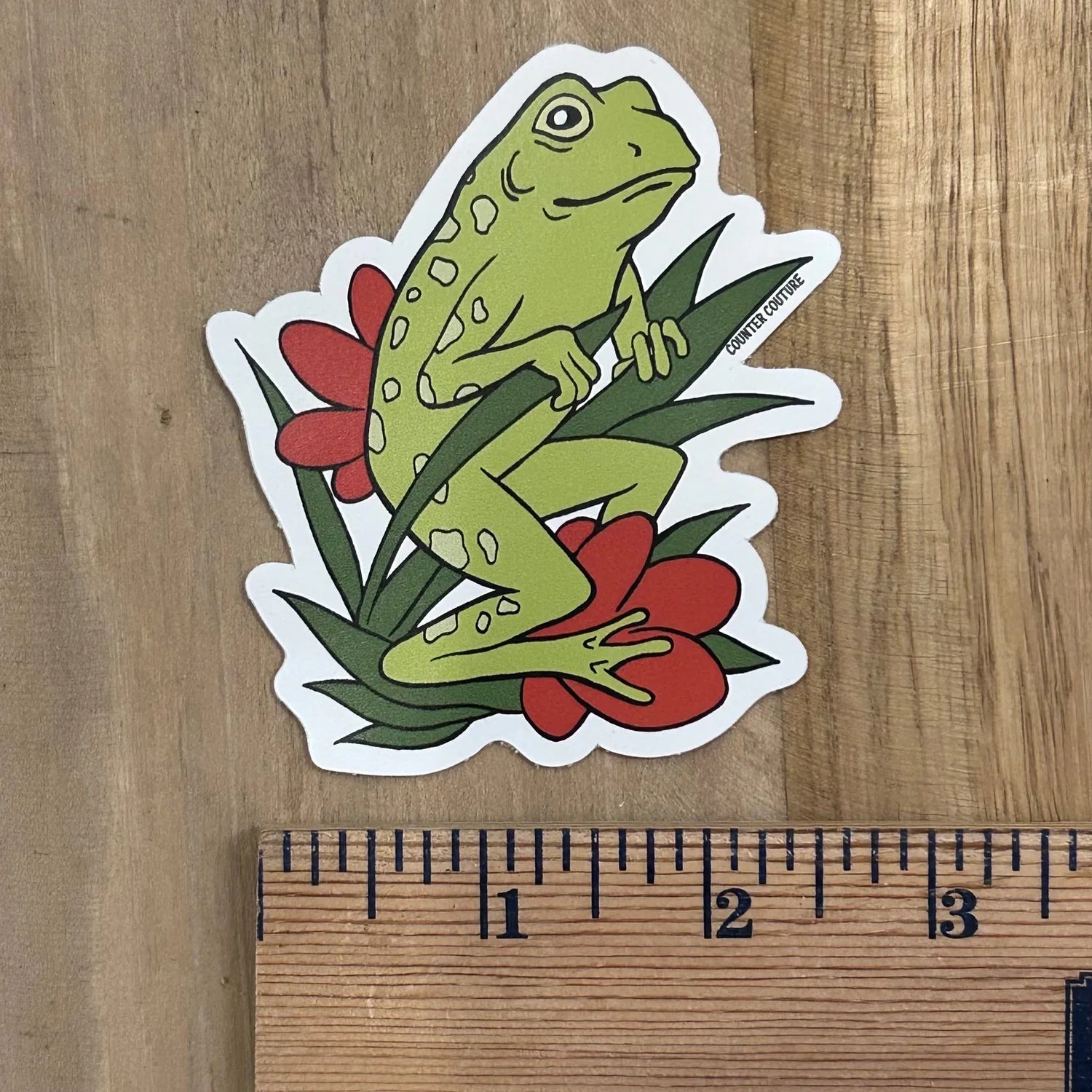 Frog in Flowers Sticker - Counter Couture