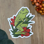 Frog in Flowers Sticker - Counter Couture