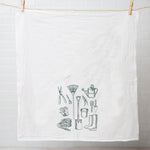 Gardening Tools Flour Sack Towel -Eco-Friendly Cotton & Hand-Drawn - Counter Couture