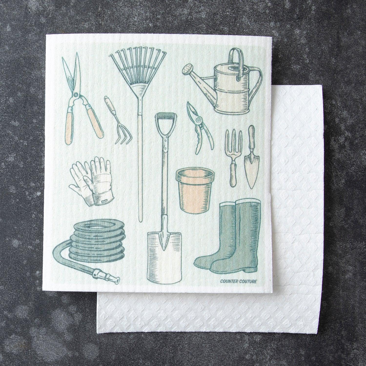 Gardening Tools Swedish Dish Cloth - Eco-Friendly & Biodegradable - Counter Couture