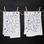 Ghosts Flour Sack Towel - Eco-Friendly Cotton & Hand-Drawn - Counter Couture