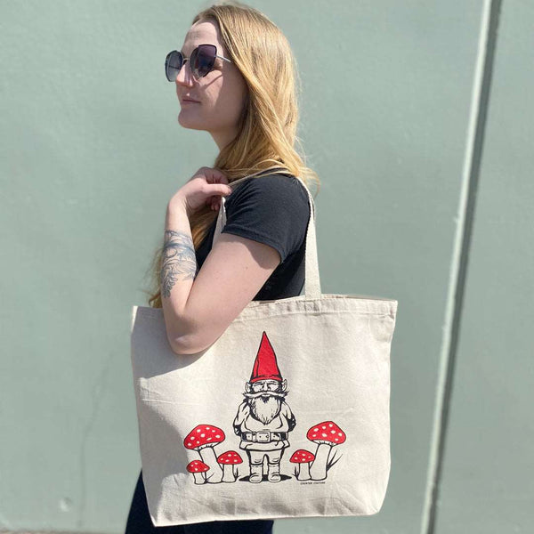 Gnome Printed Reusable Bag - Tote Bag - Counter Couture