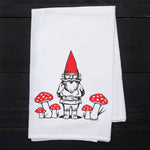 Garden Gnome and Mushroom Flour Sack Towel - Counter Couture