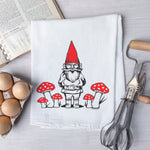 Garden Gnome and Mushroom Flour Sack Towel - Counter Couture