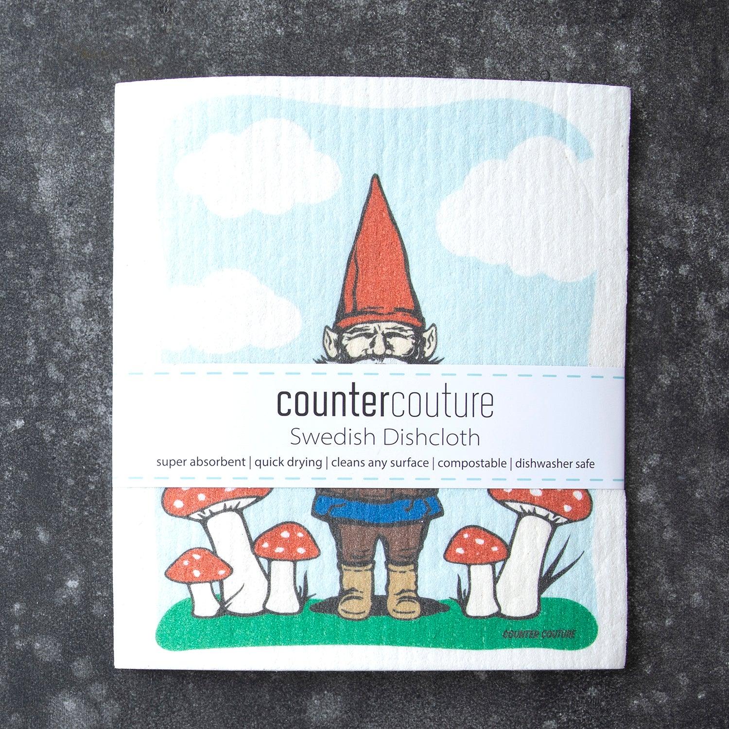 Gnome Swedish Dish Cloth - Eco-Friendly & Biodegradable - Counter Couture