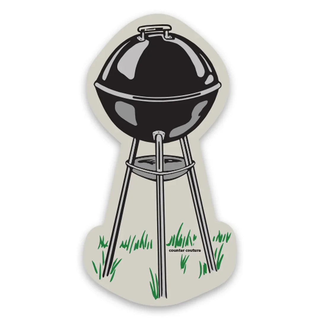 BBQ Grill Sticker – Backyard BBQ Vinyl Decal – Grill Master Gift – Summer Barbecue Sticker – Outdoor Cooking Lover – Funny BBQ Accessory - Counter Couture
