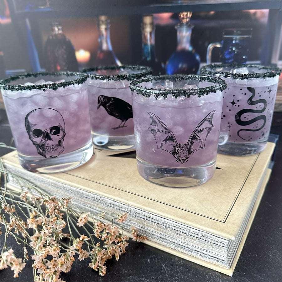 Grim Rocks Glass Set - Set of 4 11oz Whiskey Glasses - Counter Couture