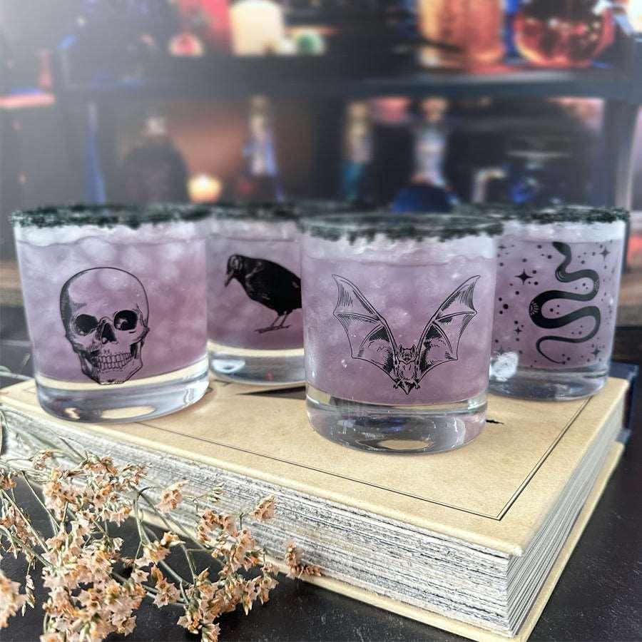 Grim Rocks Glass Set - Set of 4 11oz Whiskey Glasses - Counter Couture