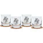 Anatomical Heart Rocks Glasses - Black Print - Dishwasher-Safe - Counter Couture