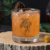 Anatomical Heart Rocks Glasses - Black Print - Dishwasher-Safe