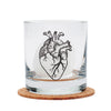 Anatomical Heart Rocks Glasses - Black Print - Dishwasher-Safe