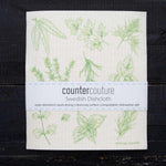Herbs Swedish Dish Cloth - Eco-Friendly & Biodegradable - Counter Couture