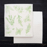 Herbs Swedish Dish Cloth - Eco-Friendly & Biodegradable - Counter Couture