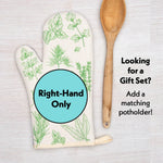 Herb Oven Mitt + Potholder Set - Heat Resistant, Stylish Kitchen Accessory - Perfect for Housewarming Gifts - Counter Couture