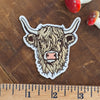 Highland Cow Woven Patch – Iron-On Patch