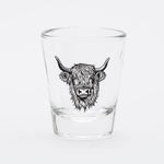 Highland Cow Shot Glass - 1.75 oz Unique Shot Glass Design - Counter Couture