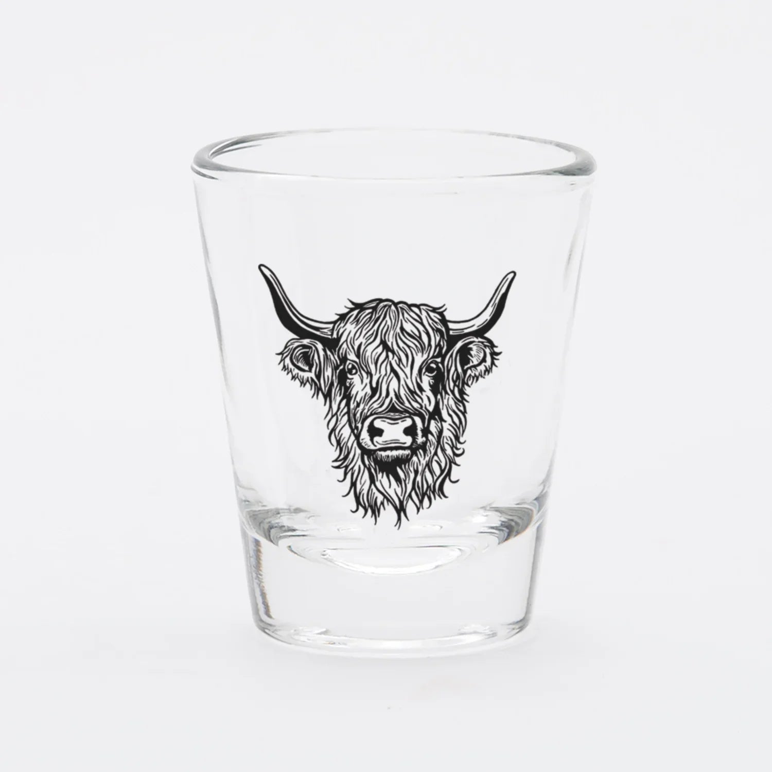 Highland Cow Shot Glass - 1.75 oz Unique Shot Glass Design - Counter Couture