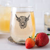 Highland Cow Stemless Wine Glass - 17oz Wine Glass