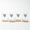 Highland Cow Stemless Wine Glass - 17oz Wine Glass