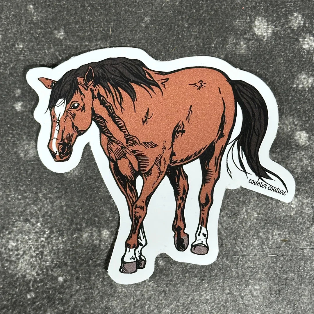 Horse Die Cut Sticker – Durable Vinyl Horse Silhouette Decal Weatherproof - Counter Couture