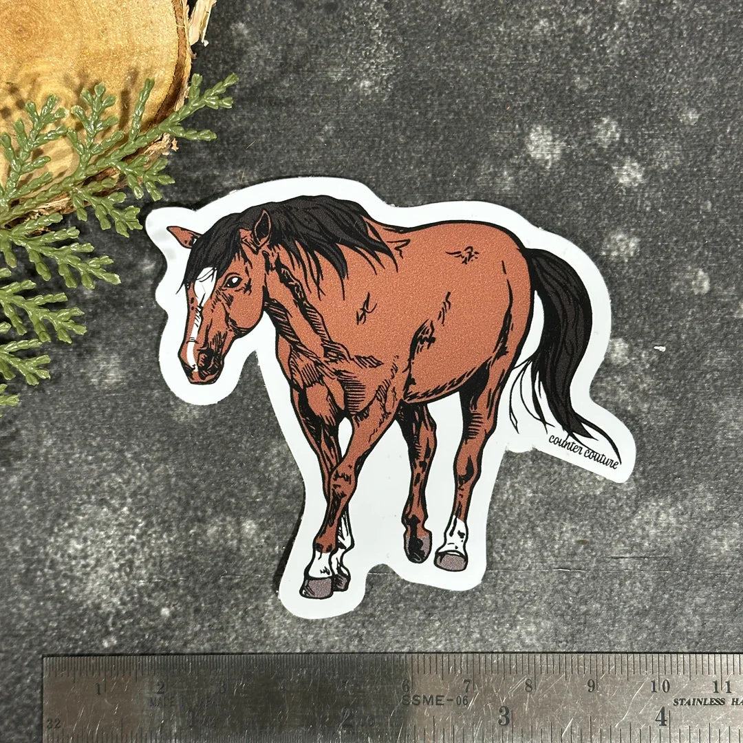 Horse Die Cut Sticker – Durable Vinyl Horse Silhouette Decal Weatherproof - Counter Couture