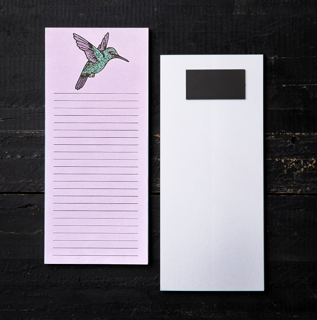 Hummingbird Magnetic Notepad - Grocery List Pad with Bird Design | Eco Friendly Recycled Paper (Copy)