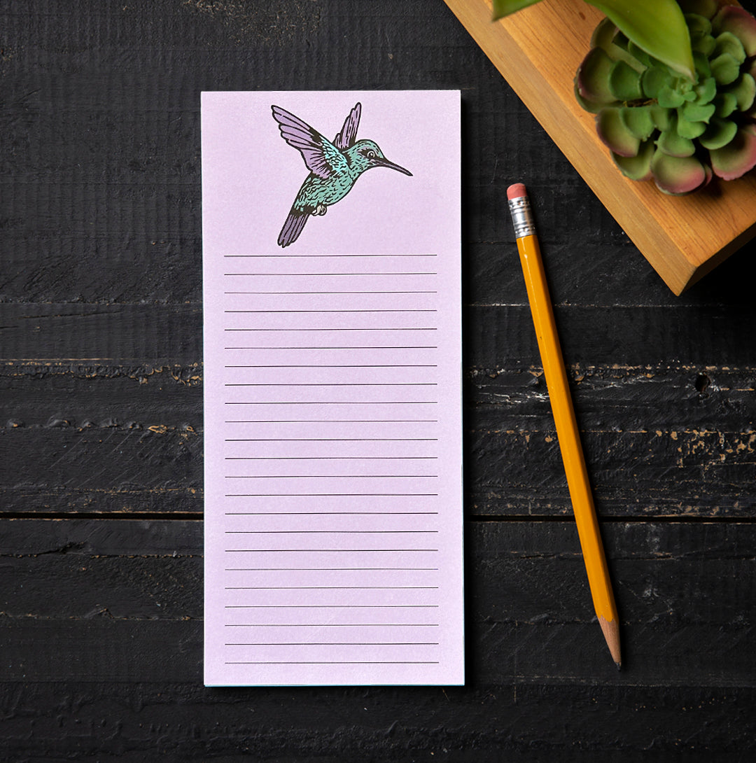Hummingbird Magnetic Notepad - Grocery List Pad with Bird Design | Eco Friendly Recycled Paper (Copy)