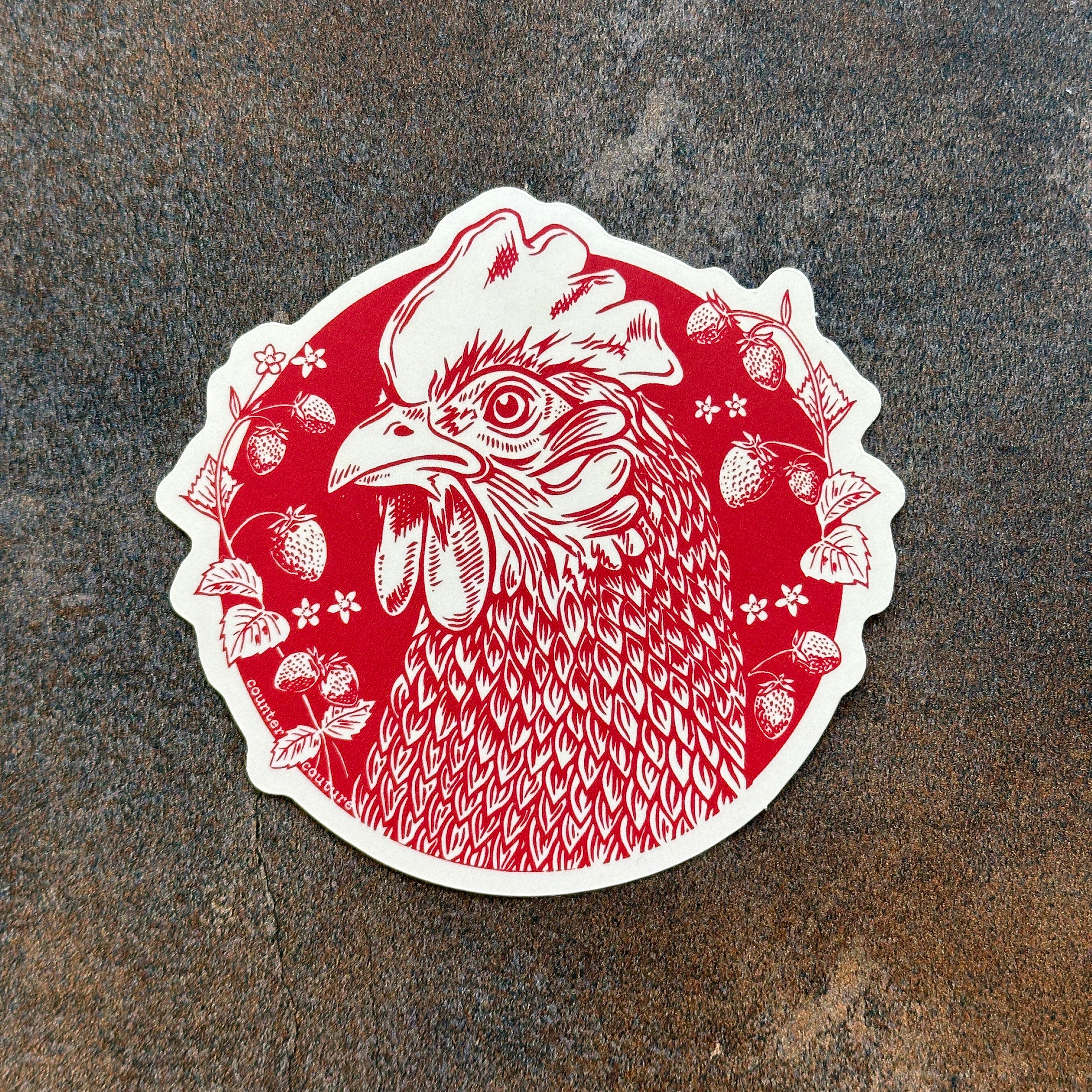 Chicken and Berries Sticker