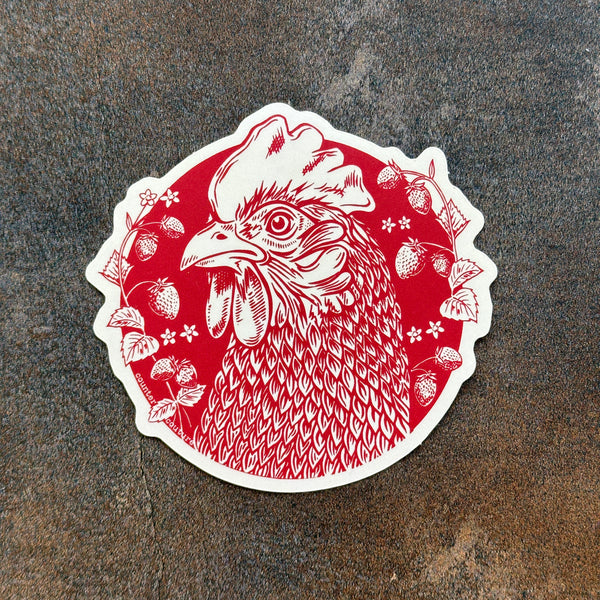 Chicken and Berries Sticker