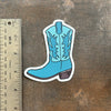 Cowboy Boot Sticker - Teal