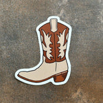Cowboy Boot Sticker - Brown - Counter Couture
