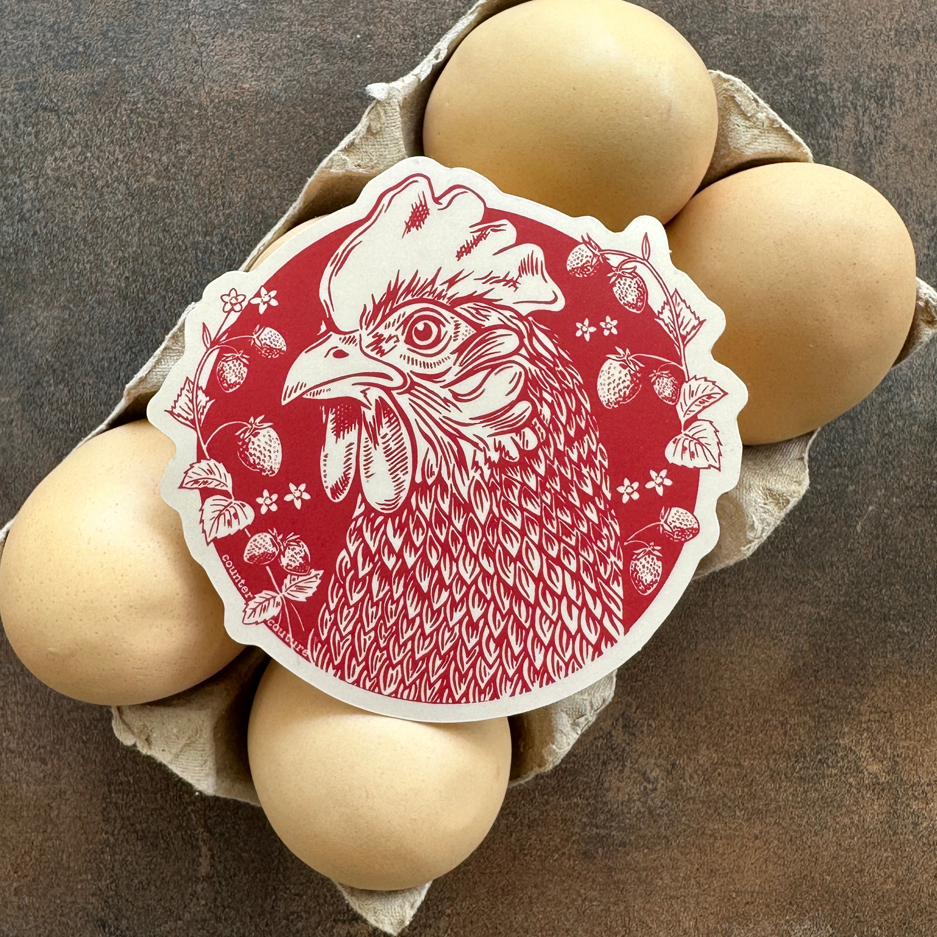 Chicken and Berries Sticker