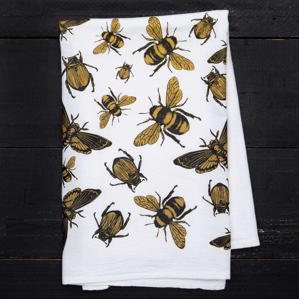 Insect Flour Sack Tea Towel - Host/Hostess Gift - Botanical - Counter Couture