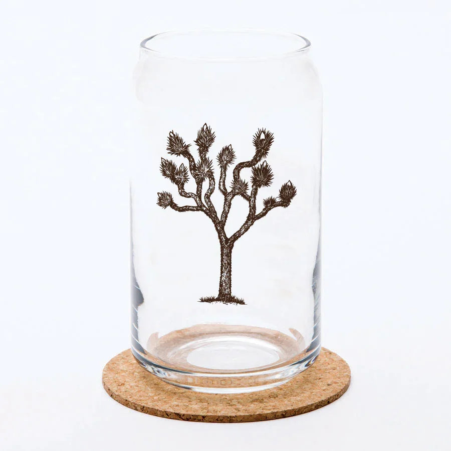 Joshua Tree Beer Can Glass - 16oz, Dishwasher Safe - Counter Couture