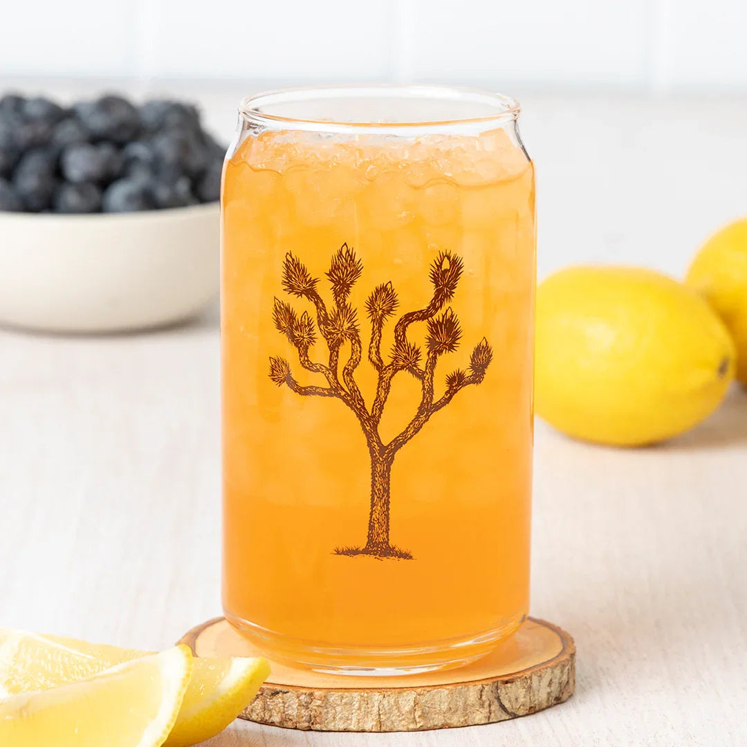 Joshua Tree Beer Can Glass - 16oz, Dishwasher Safe - Counter Couture
