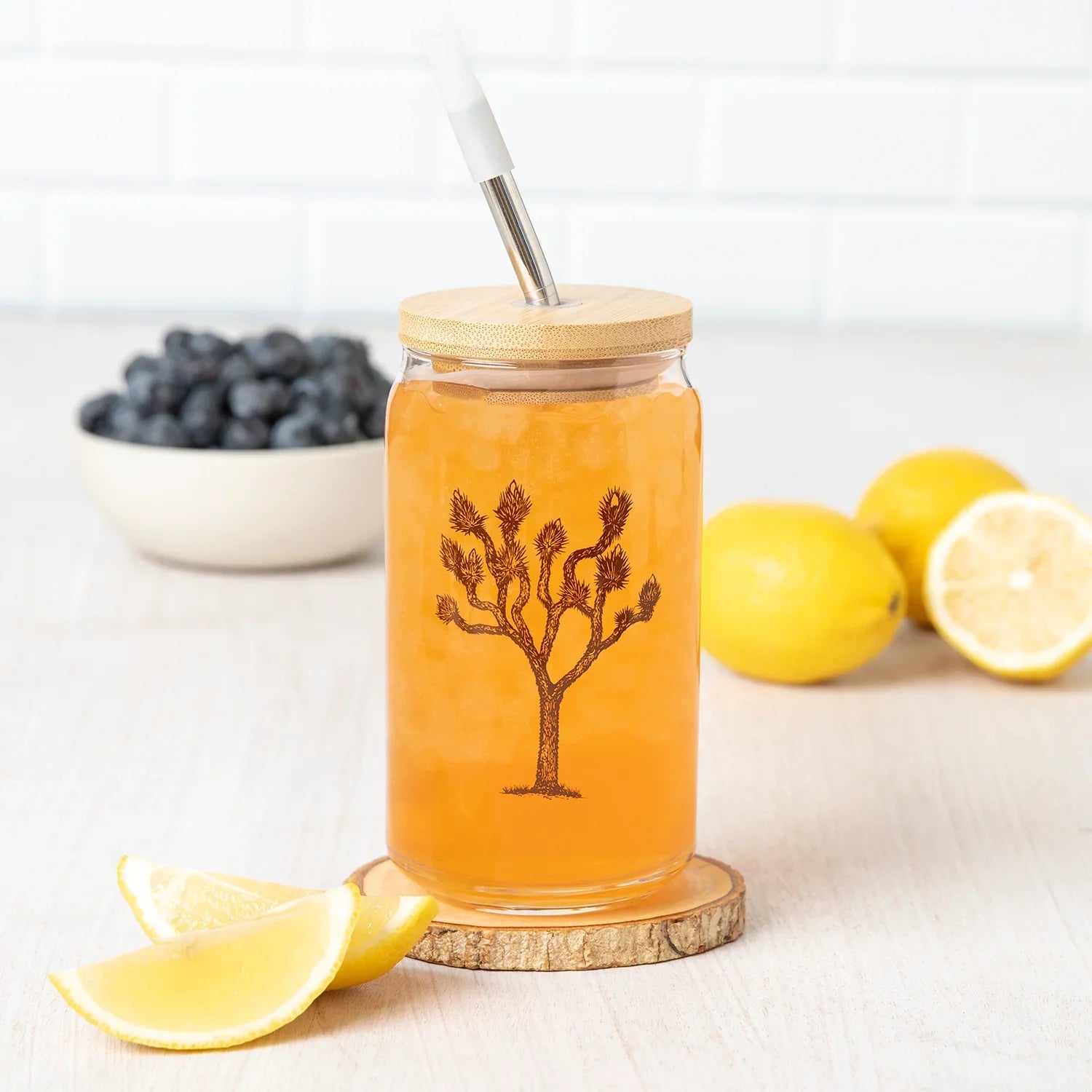 Joshua Tree Beer Can Glass - 16oz, Dishwasher Safe - Counter Couture