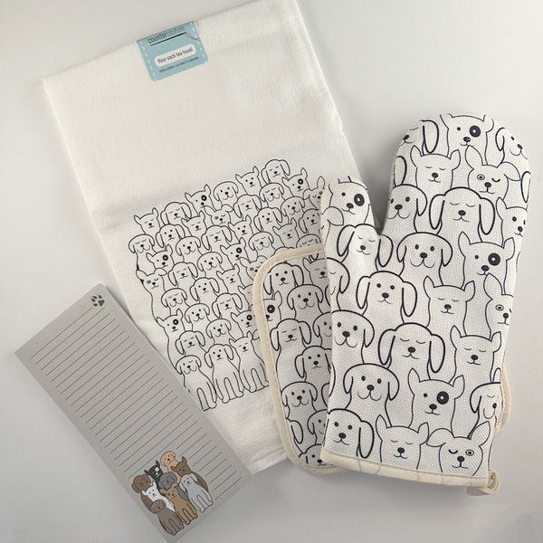 Super absorbent flour sack towel featured in the Kitchen Survival Kit, an ideal unique Christmas gift set for cooking enthusiasts.