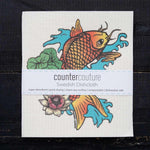 Koi Fish Swedish Dish Cloth - Eco-Friendly & Biodegradable - Counter Couture