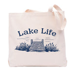 Lake Life Canvas Tote Bag - Eco-Friendly, 100% Cotton, Reusable Grocery & Market Bag - Counter Couture