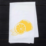 Lemon Flour Sack Towel - Eco-Friendly, Hand-Drawn Design - Counter Couture