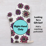 Lotus Oven Mitt + Potholder Set - Heat Resistant Up to 500°F, Perfect for Cooking & Gifts - Counter Couture