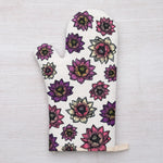 Lotus Oven Mitt + Potholder Set - Heat Resistant Up to 500°F, Perfect for Cooking & Gifts - Counter Couture