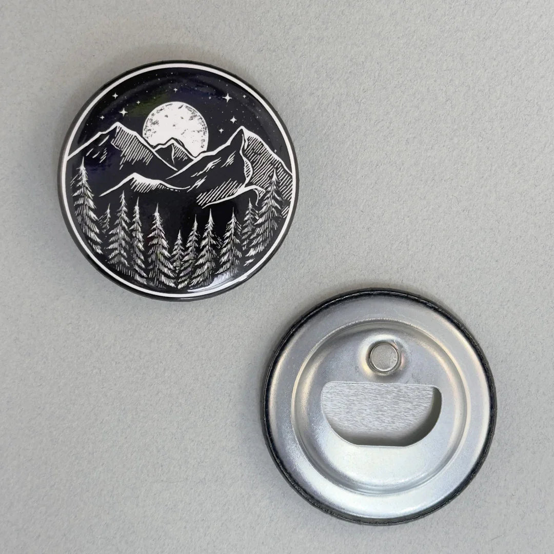 Mountain Bottle Opener - Portable Metal Keychain Rust Resistant Tool - Counter Couture