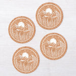 Midnight Mountain Range Cork Coaster - Counter Couture